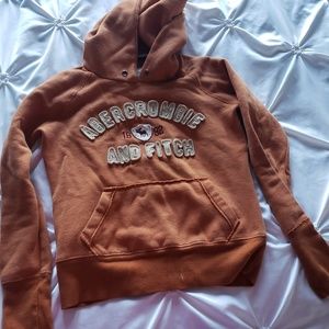 Abercrombie and Fitch Orange Pullover Hoodie